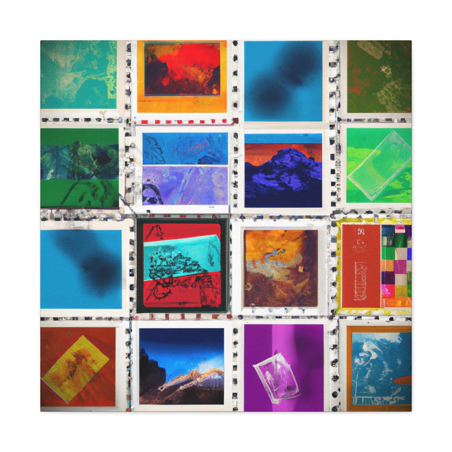 "Global Collectibles" - Postage Stamp Collector Canvas Wall Art