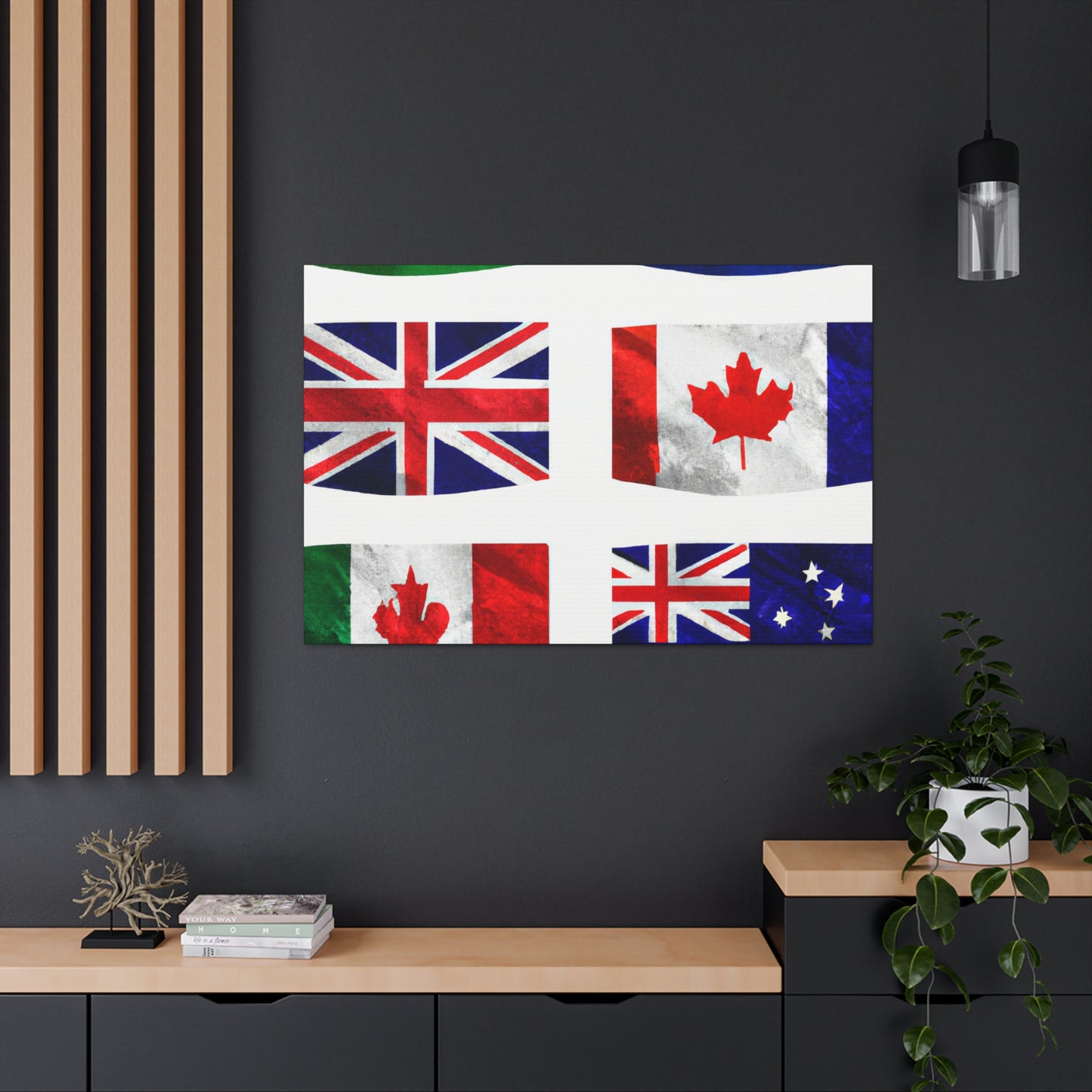 John Prosser (1819-1897) - Flags Of The World Canvas Wall Art