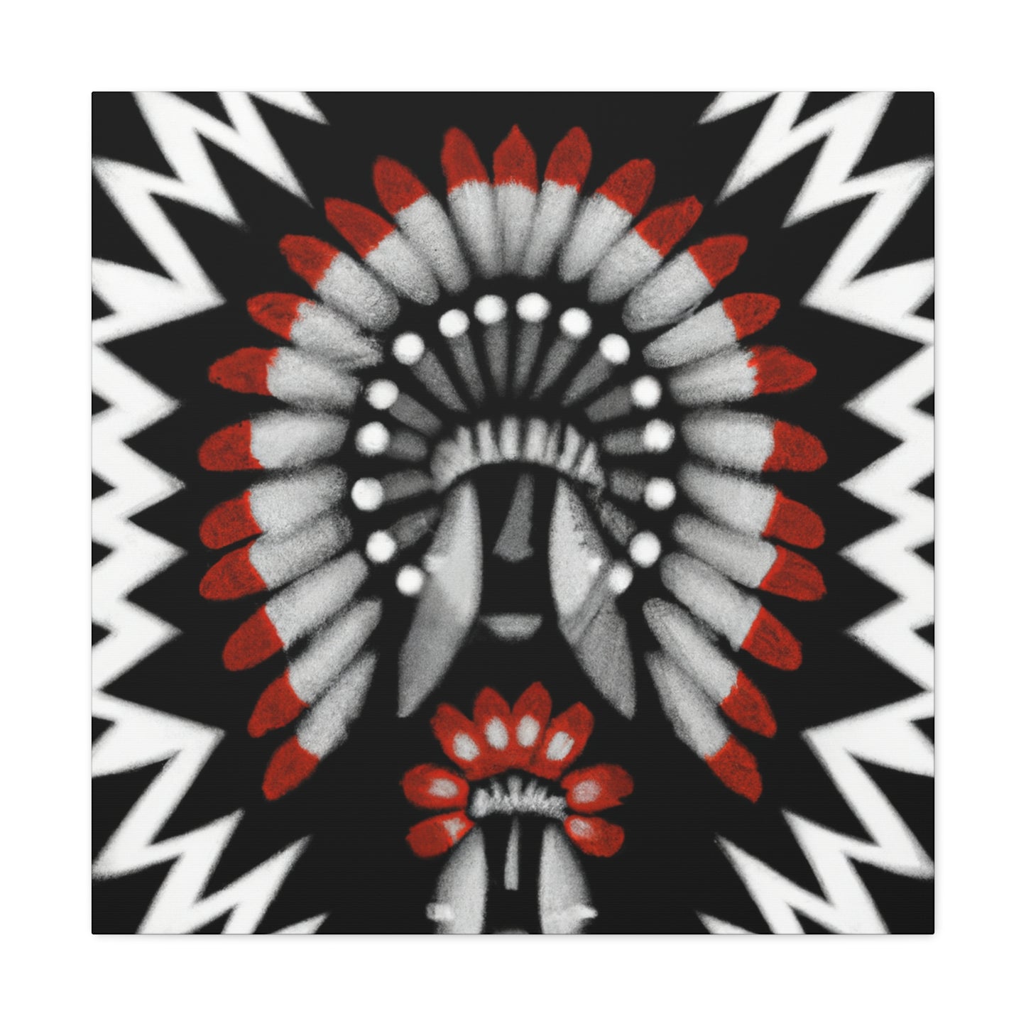 Running Elk - Native American Indian Canvas Wall Art