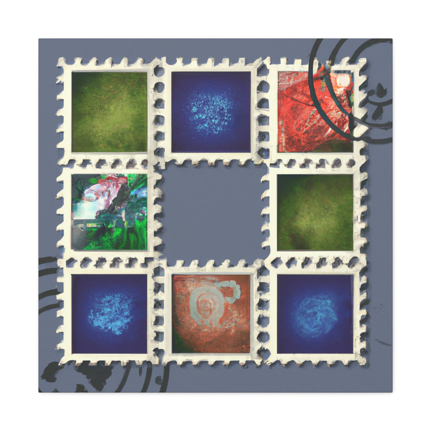 Global Gala Stamps - Postage Stamp Collector Canvas Wall Art