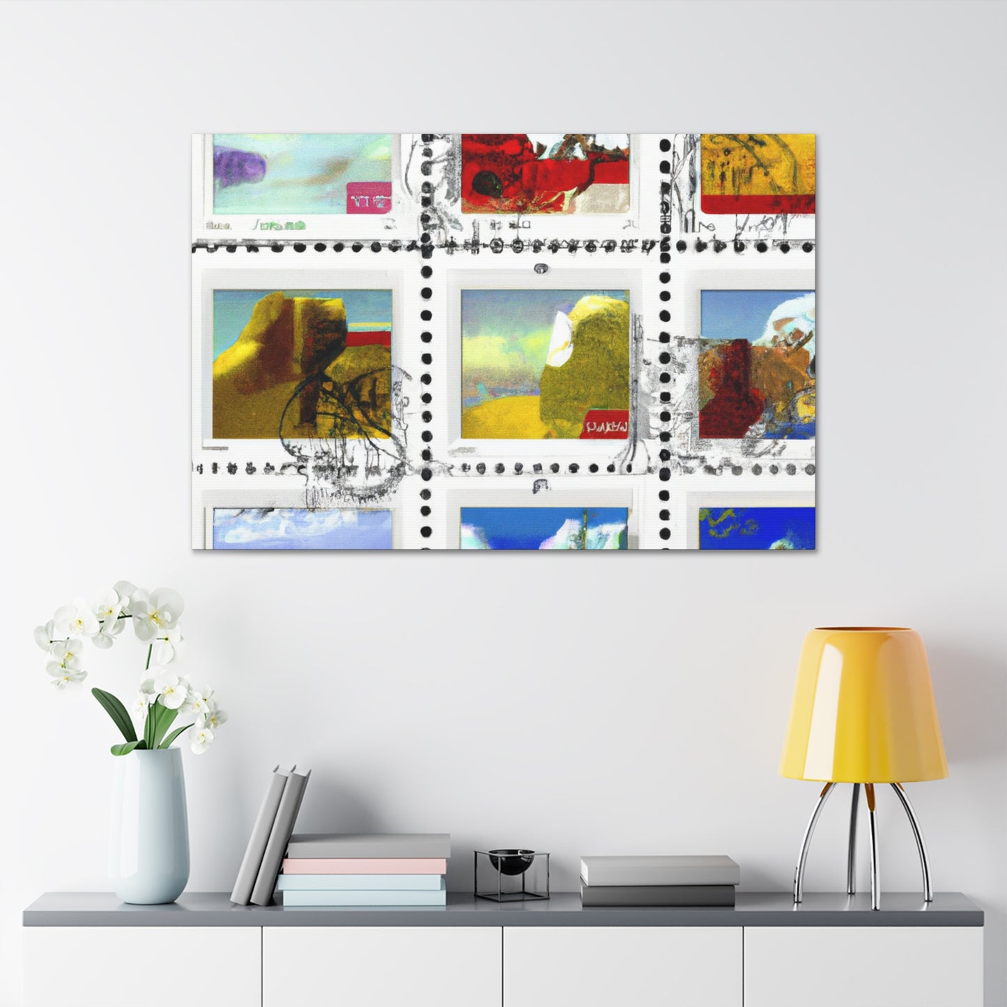 Global Friendship Stamps. - Postage Stamp Collector Canvas Wall Art