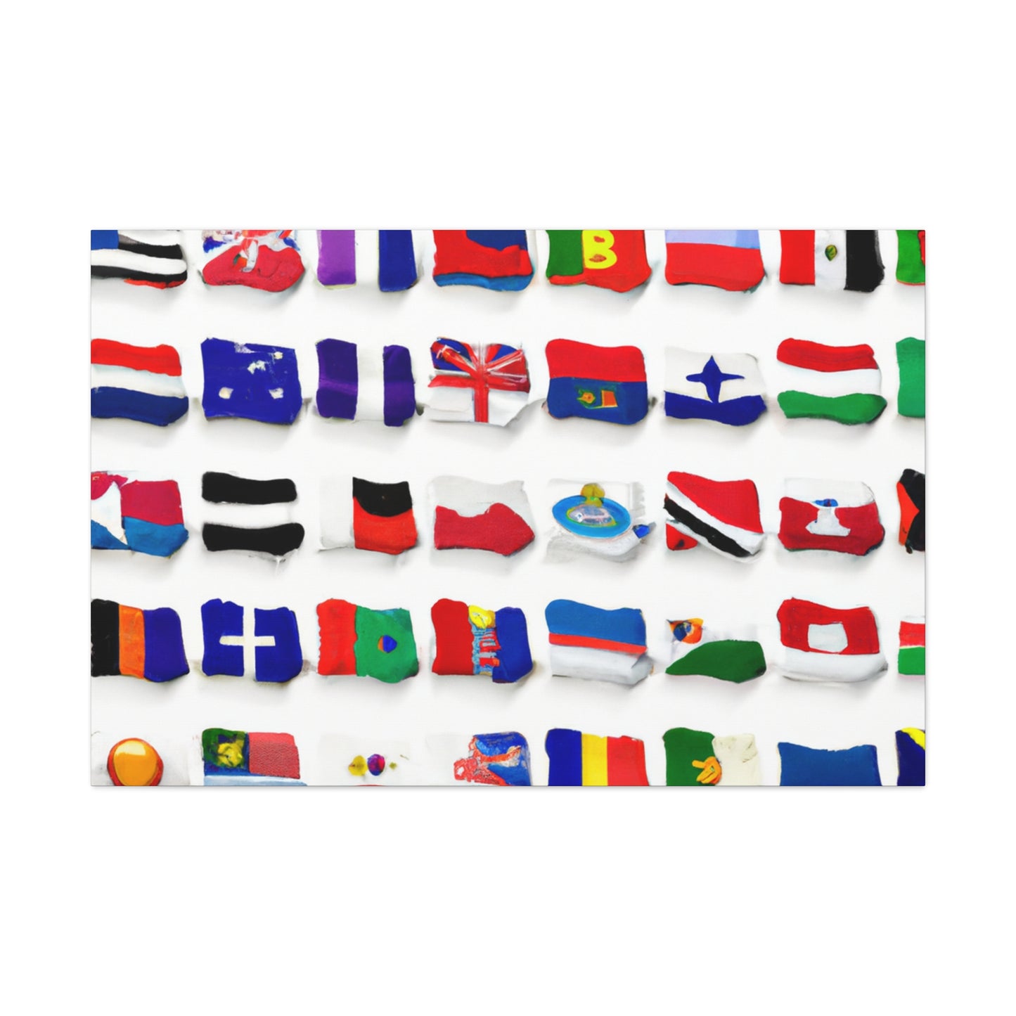 Annabella Haines (1818-1886) - Flags Of The World Canvas Wall Art