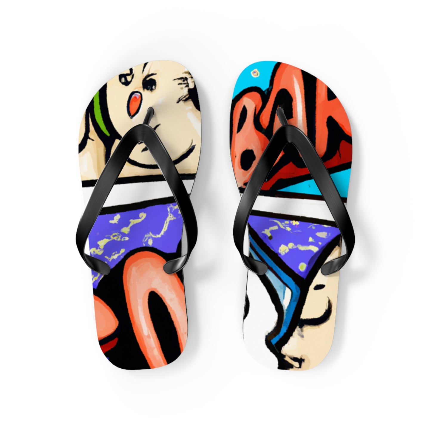 Captain Lightning Strike - Comics Collector Flip Flop Beach Sandals