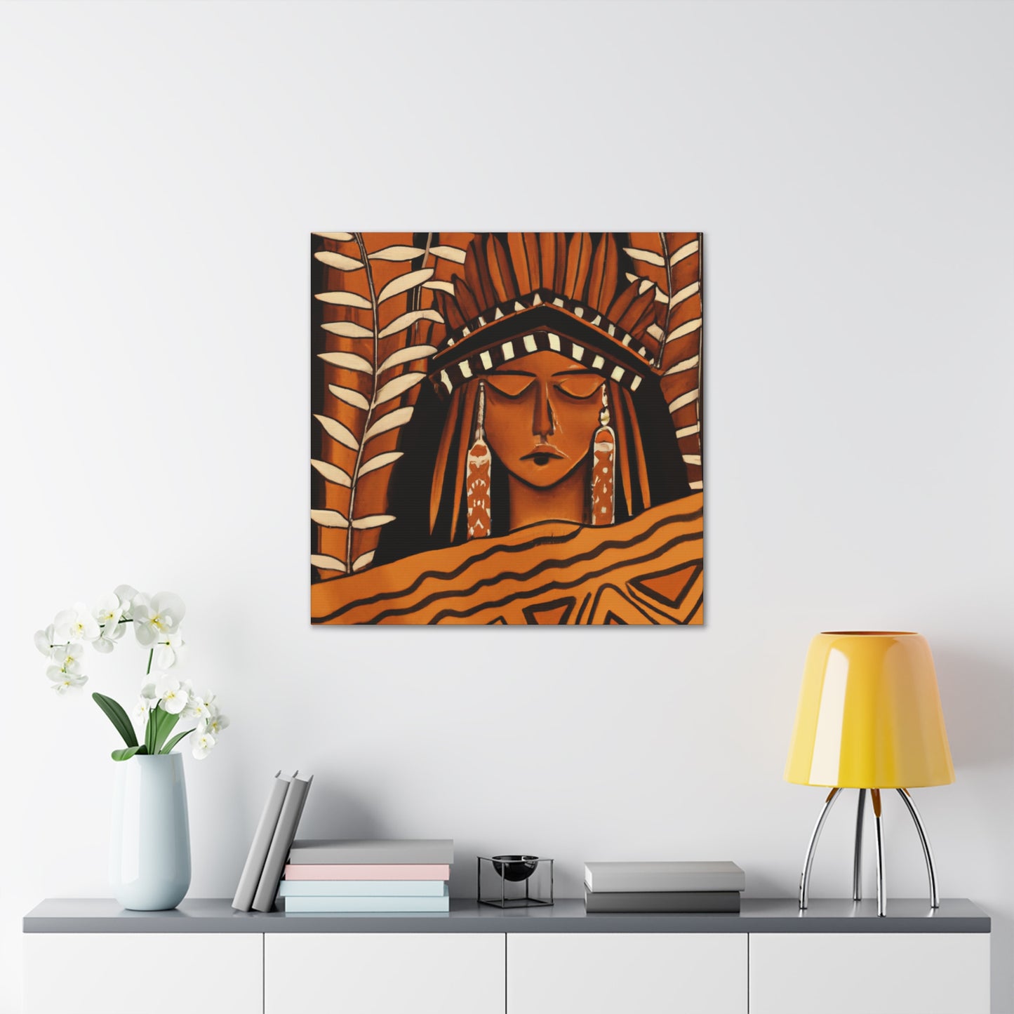 Little Deer of the Painted Valley - Native American Indian Canvas Wall Art