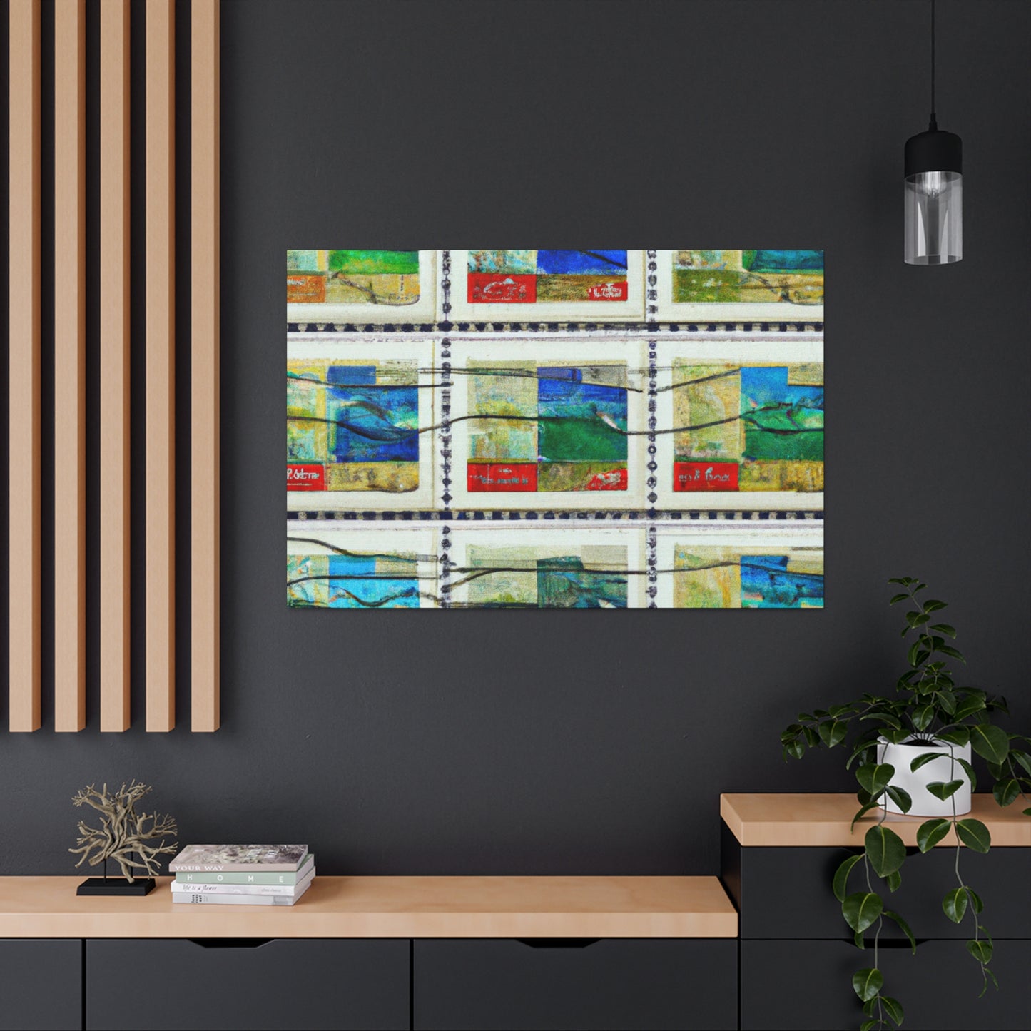 Globe Trotting Postage Stamps - Postage Stamp Collector Canvas Wall Art