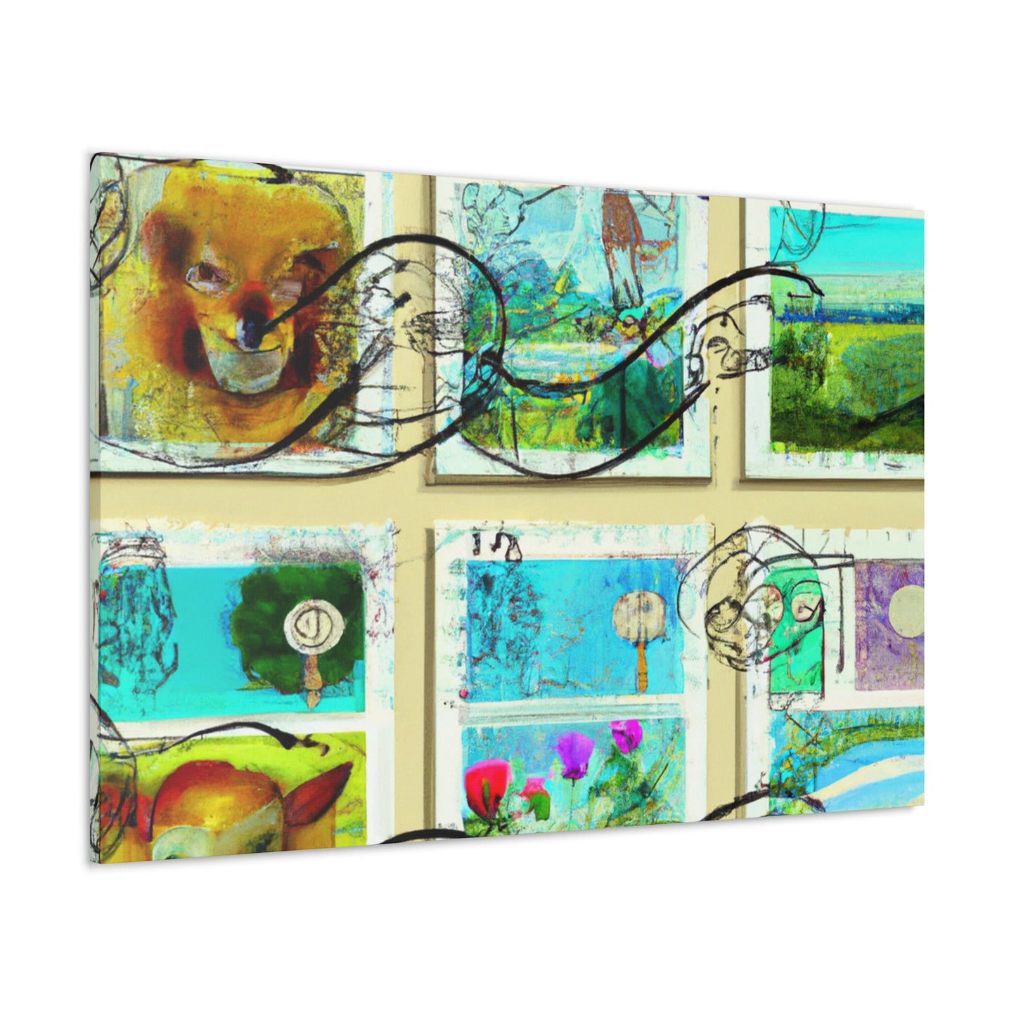 World Heritage Stamps - Postage Stamp Collector Canvas Wall Art