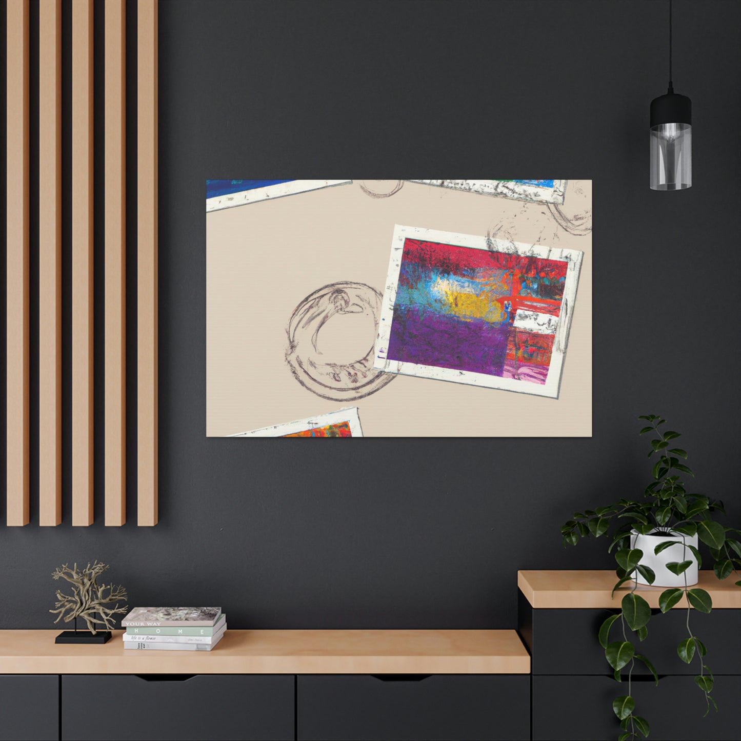 "World Postage Tour" - Postage Stamp Collector Canvas Wall Art