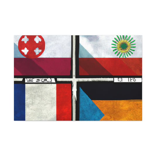 Charlotte Carey, Flag Maker of the 1800s. - Flags Of The World Canvas Wall Art