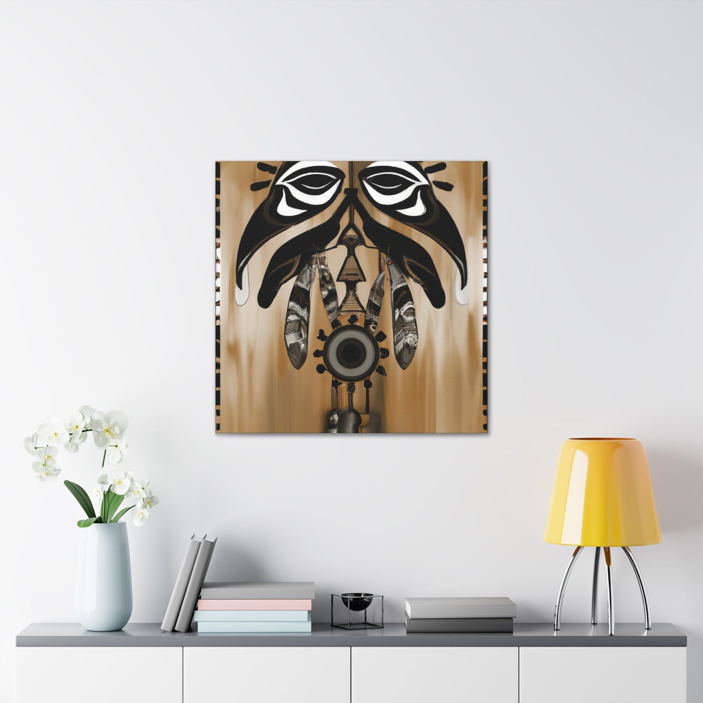 Red Hawk - Native American Indian Canvas Wall Art