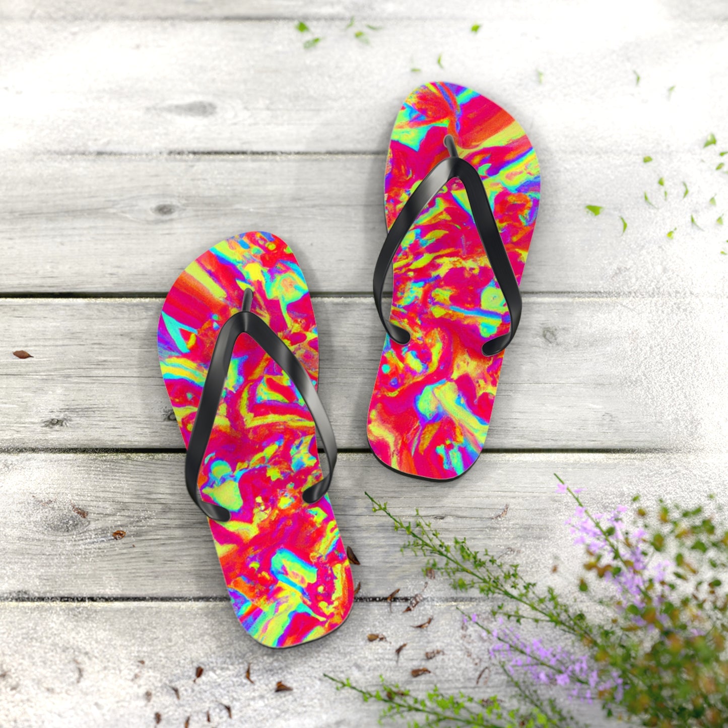 Antonio Cincotti Shoes - Psychedelic Trippy Flip Flop Beach Sandals