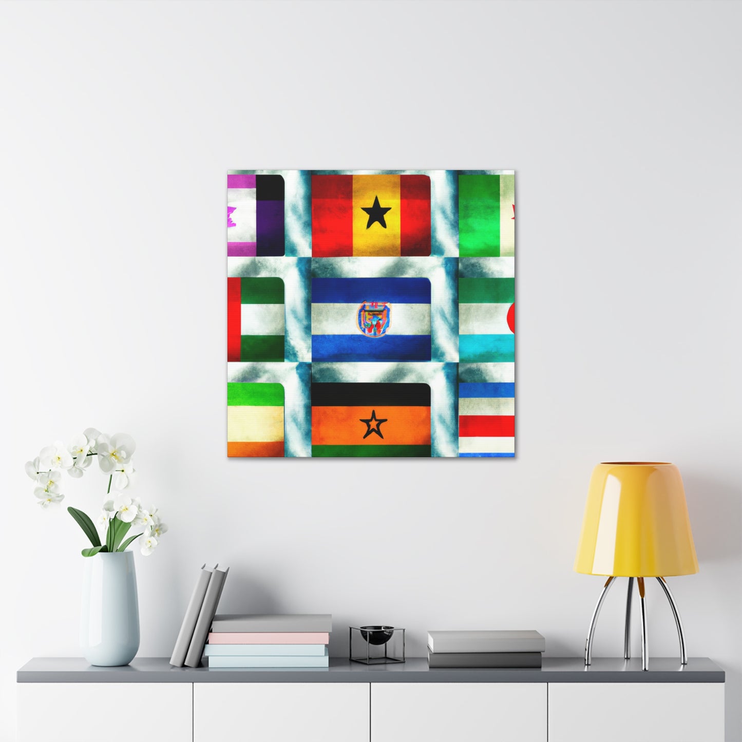 Mary Bunting-Smith - Flags Of The World Canvas Wall Art