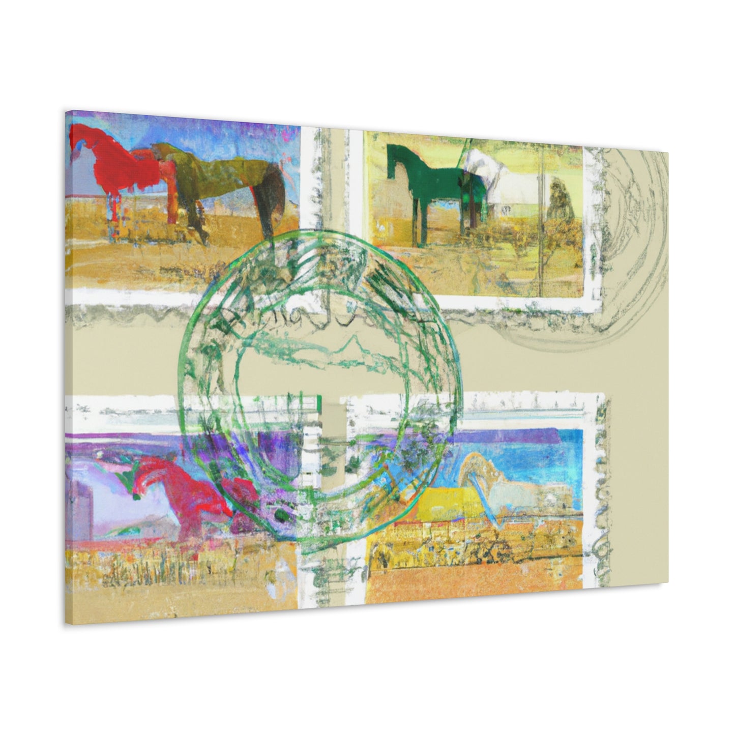 Cultural Celebrations Collection - Postage Stamp Collector Canvas Wall Art