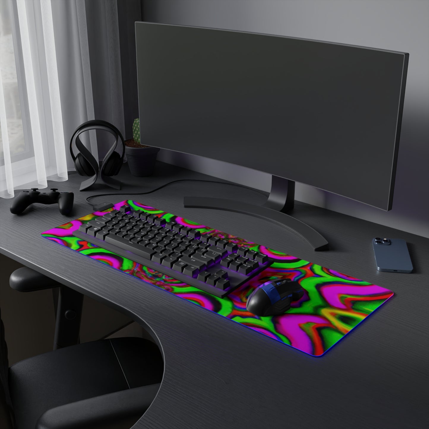 Stanley the Space Cadet - Psychedelic Trippy LED Light Up Gaming Mouse Pad