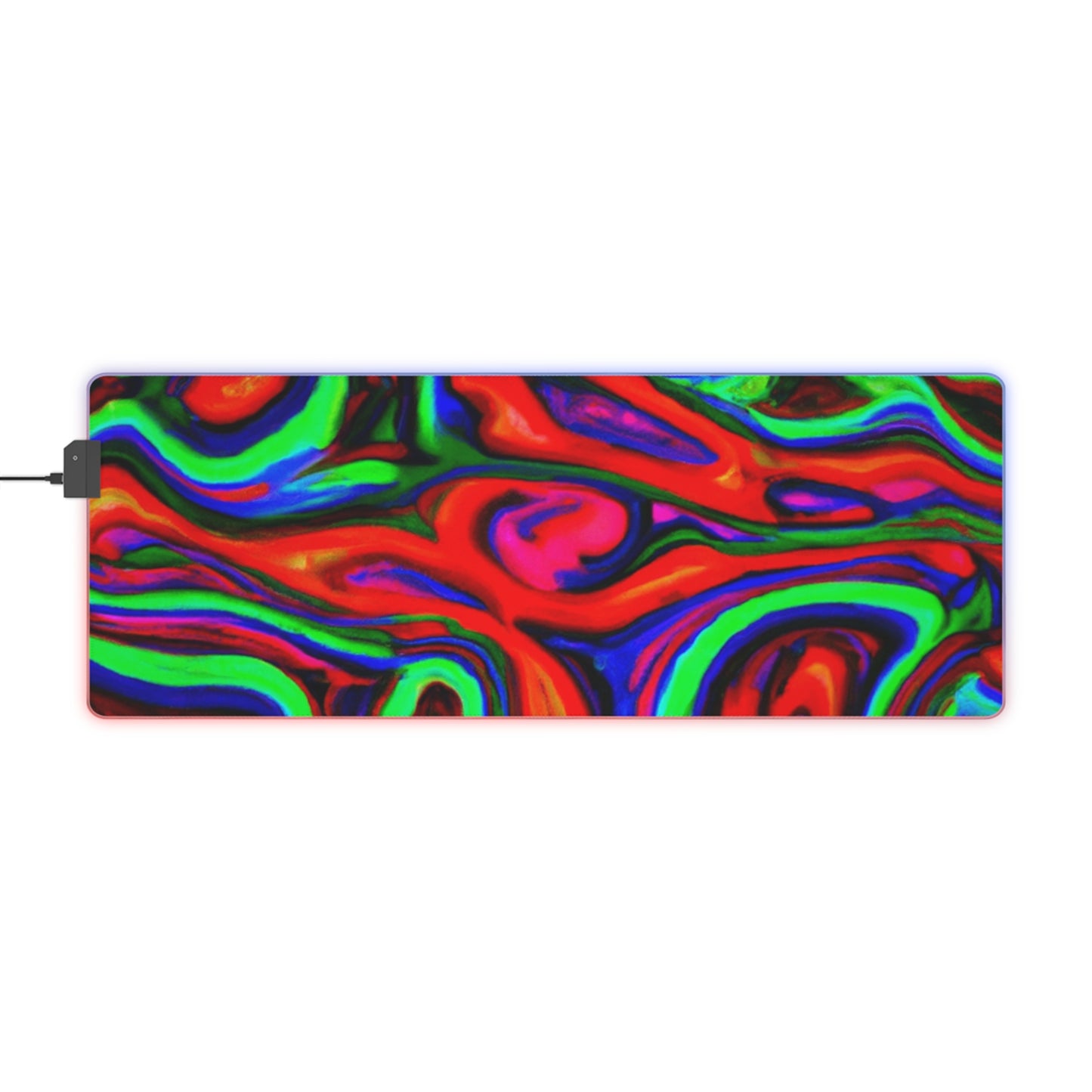 Rocky Rebel - Psychedelic Trippy LED Light Up Gaming Mouse Pad