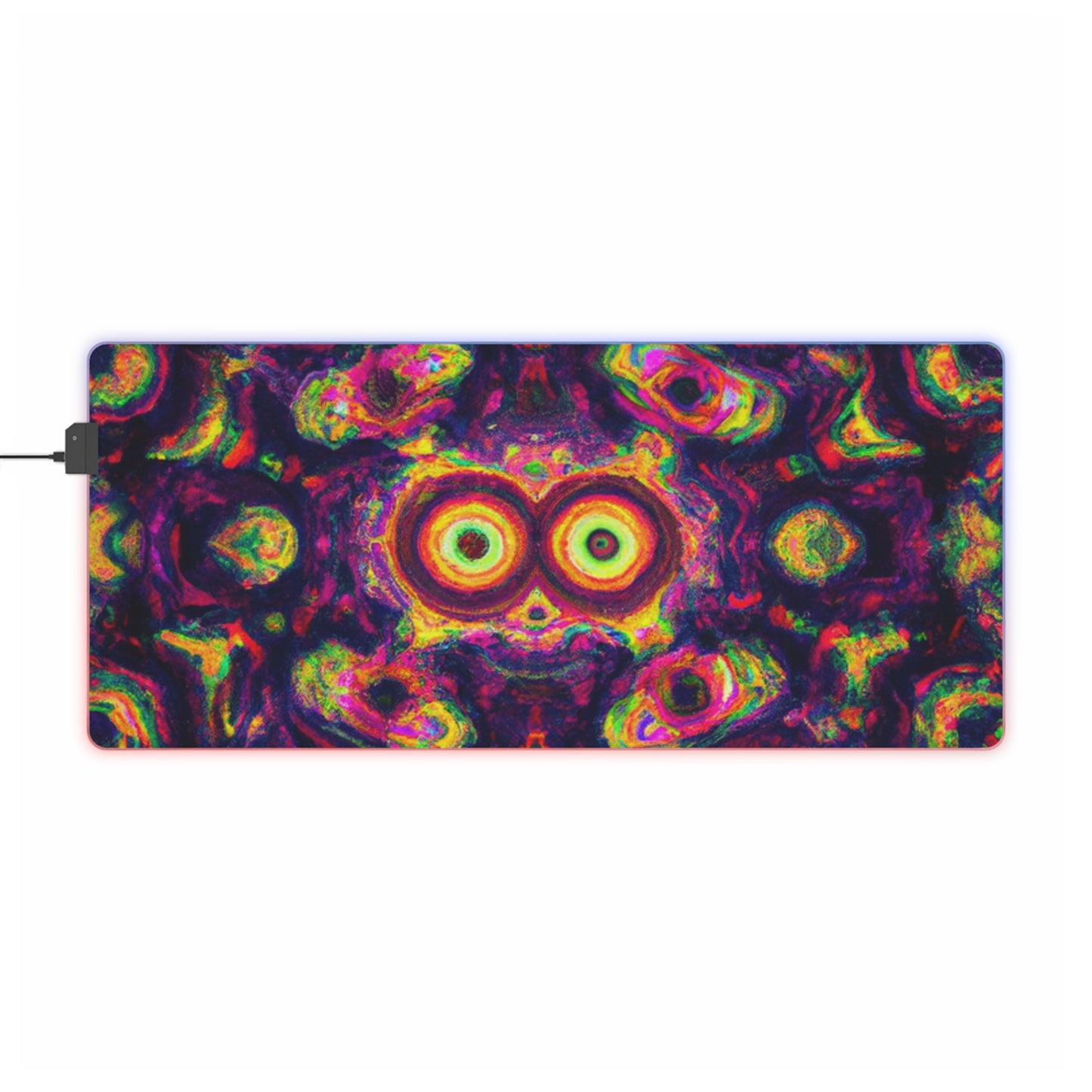 Peggy Pinball - Psychedelic Trippy LED Light Up Gaming Mouse Pad