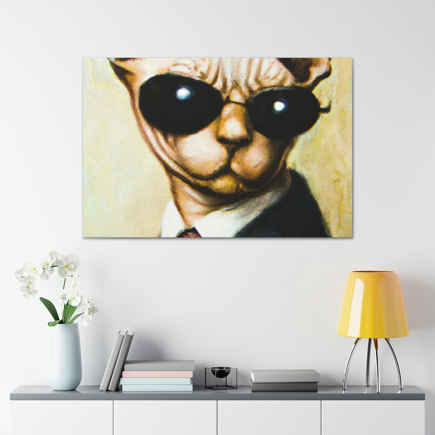 Sparky Snoozy - Cat Lovers Canvas Wall Art