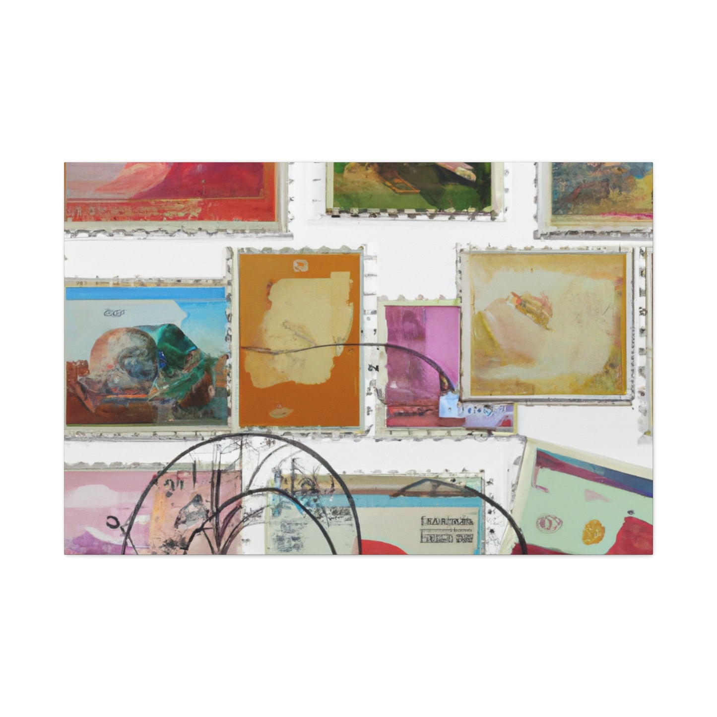 Global Forever Stamps - Postage Stamp Collector Canvas Wall Art