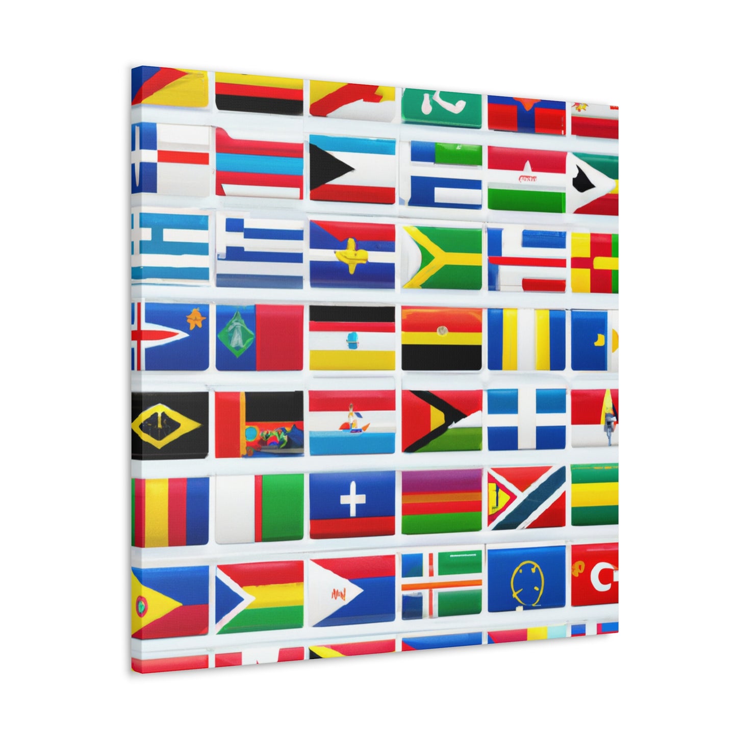 Isabelle Whitcombe - Flags Of The World Canvas Wall Art