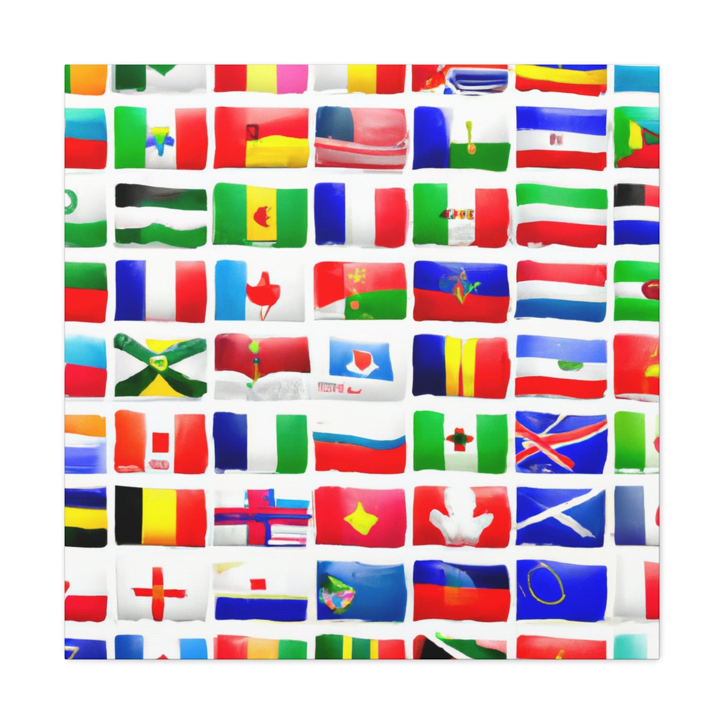 John William Reid - Flags Of The World Canvas Wall Art