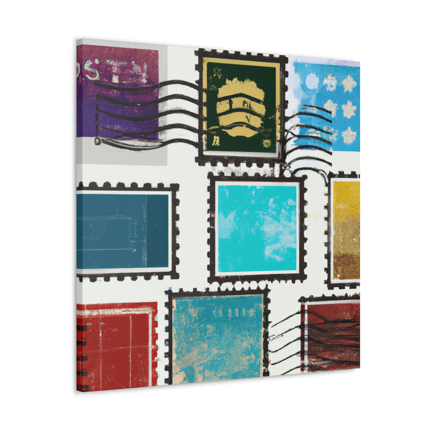 Global Treasures Postage Stamps - Canvas