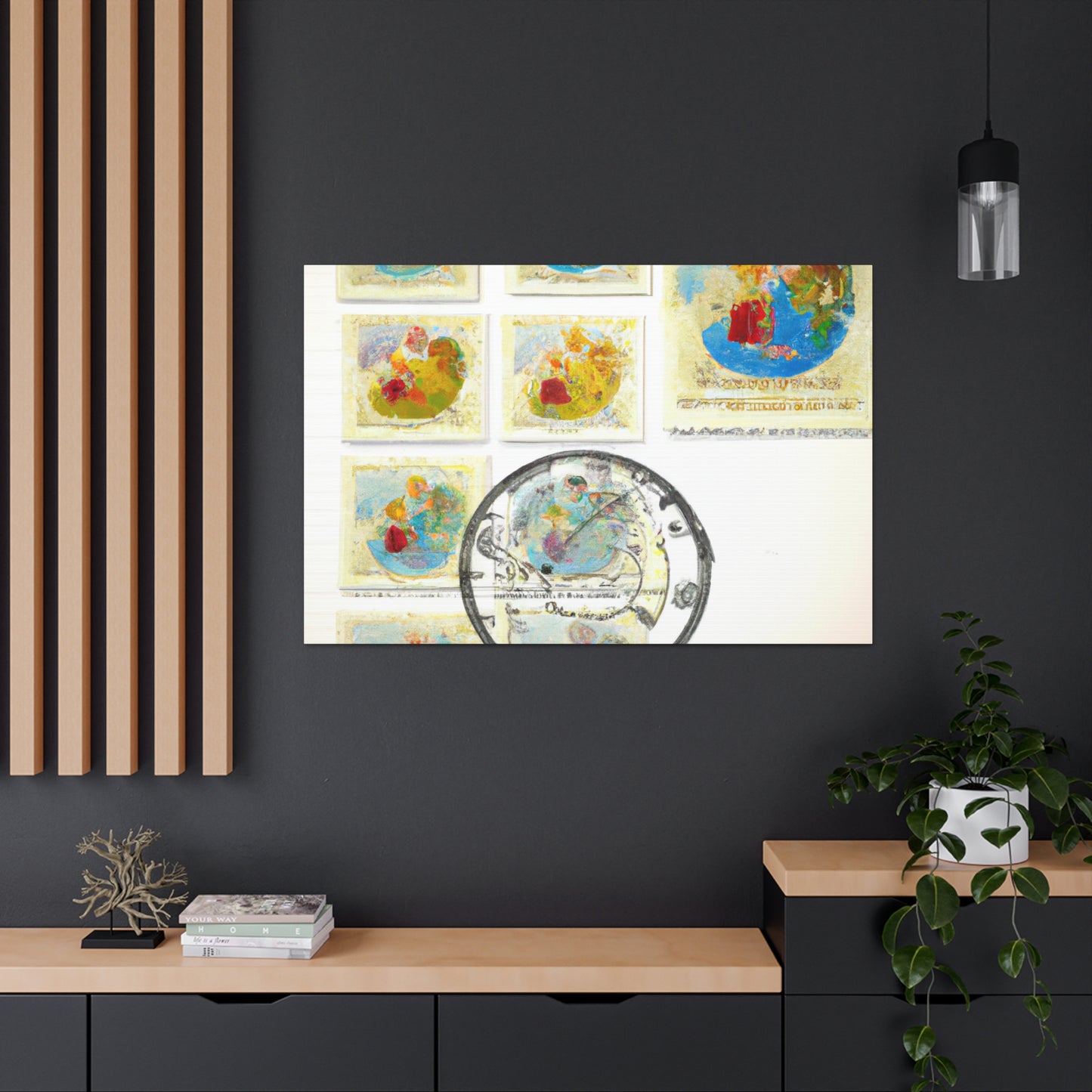 "World of Wonders" Stamps. - Postage Stamp Collector Canvas Wall Art