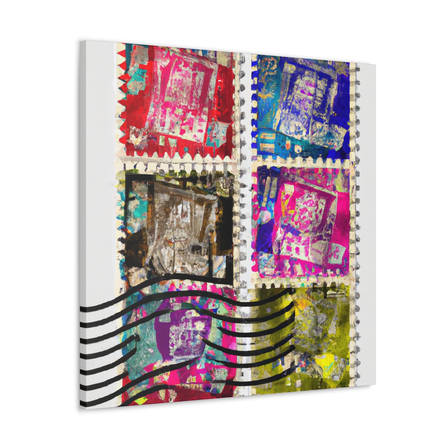 Globetrotting Stamps - Postage Stamp Collector Canvas Wall Art