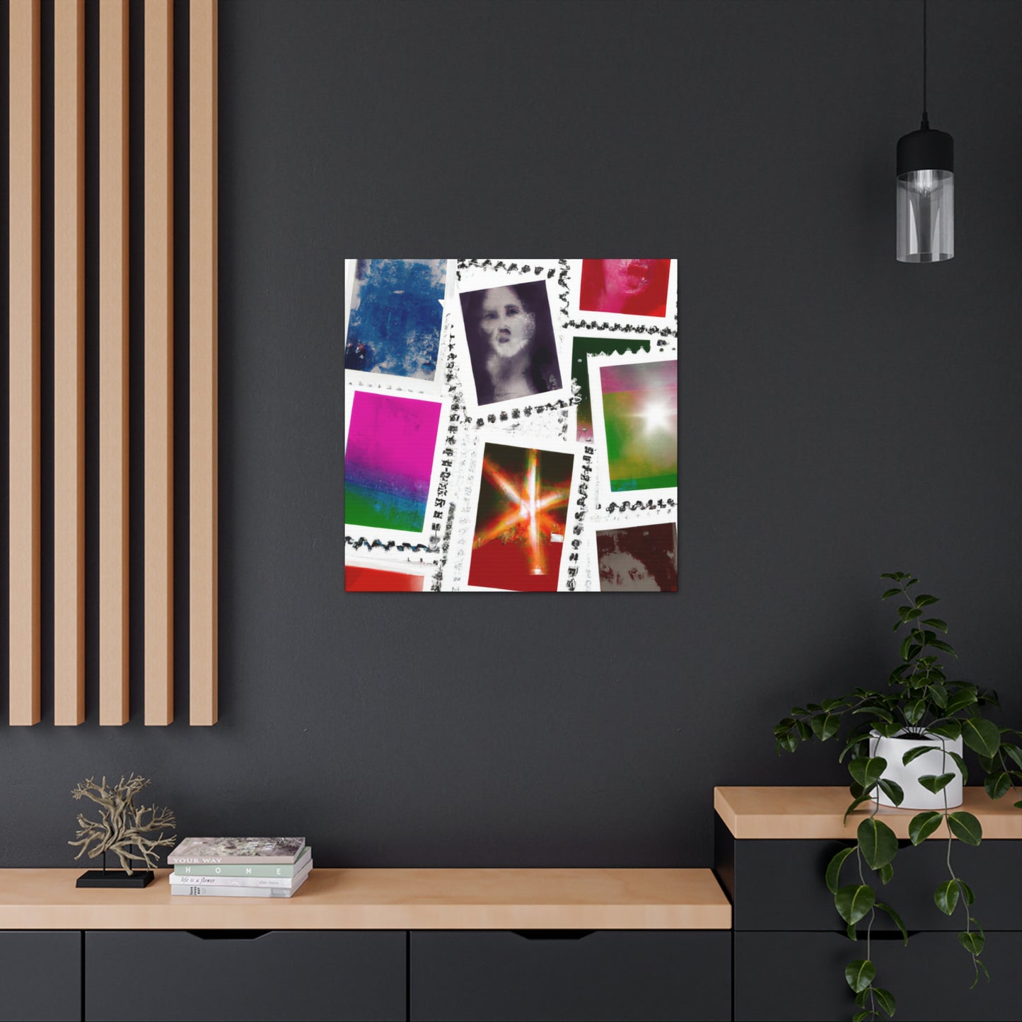 Global Greetings Stamps. - Postage Stamp Collector Canvas Wall Art