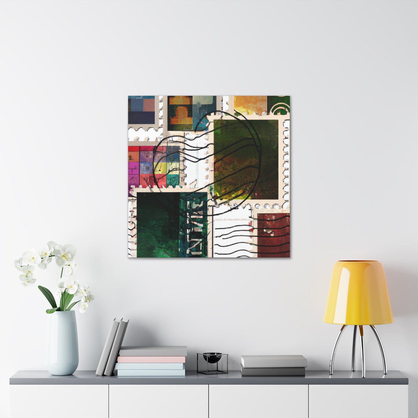 "Treasured Lands" - Postage Stamp Collector Canvas Wall Art