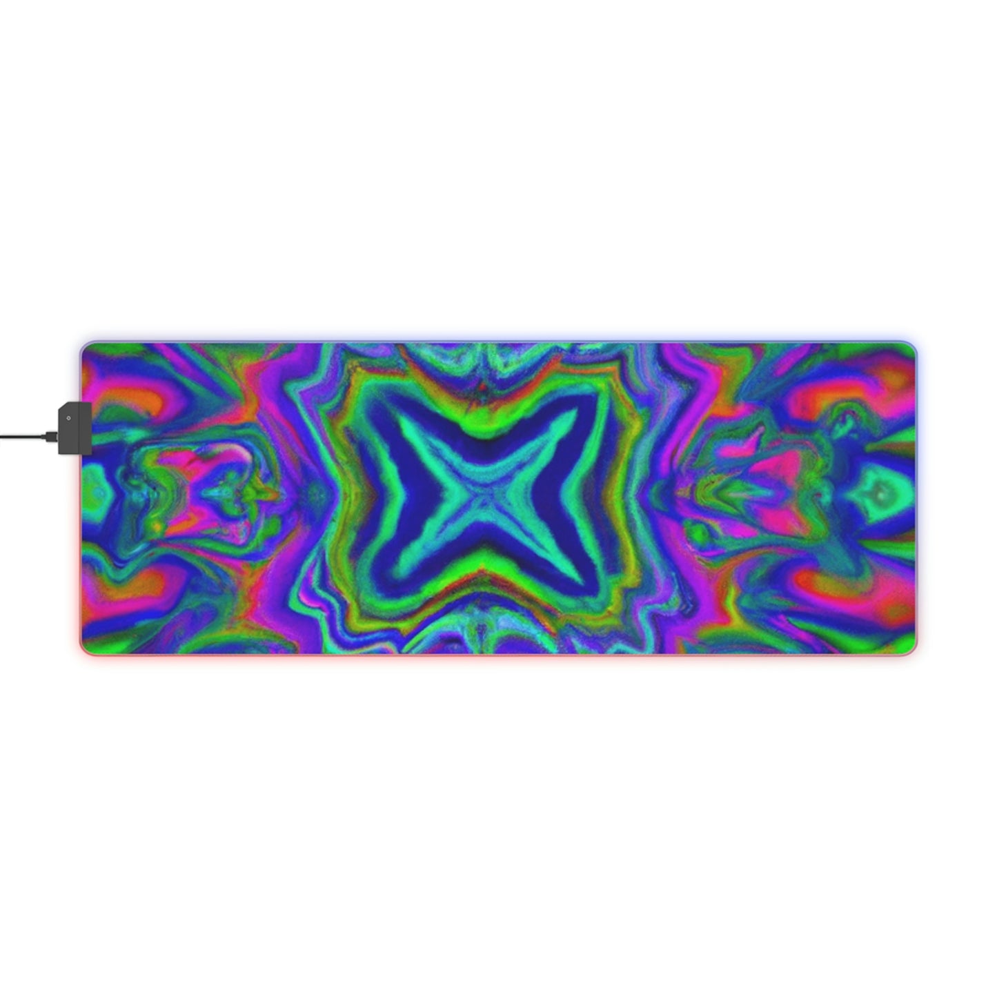 Oliver "Lucky Ollie" McJingles - Psychedelic Trippy LED Light Up Gaming Mouse Pad