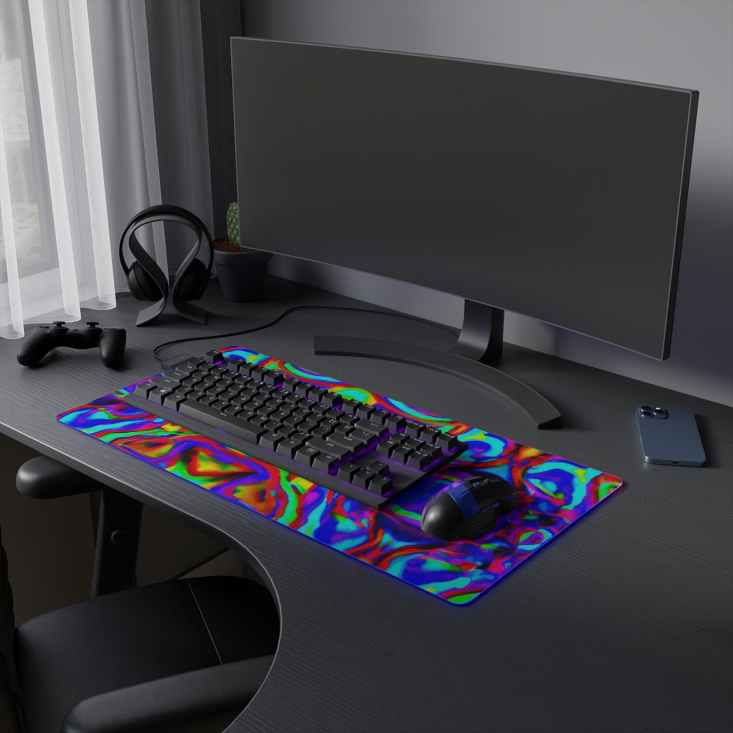 Bobby "Knuckles" McCoy - Psychedelic Trippy LED Light Up Gaming Mouse Pad