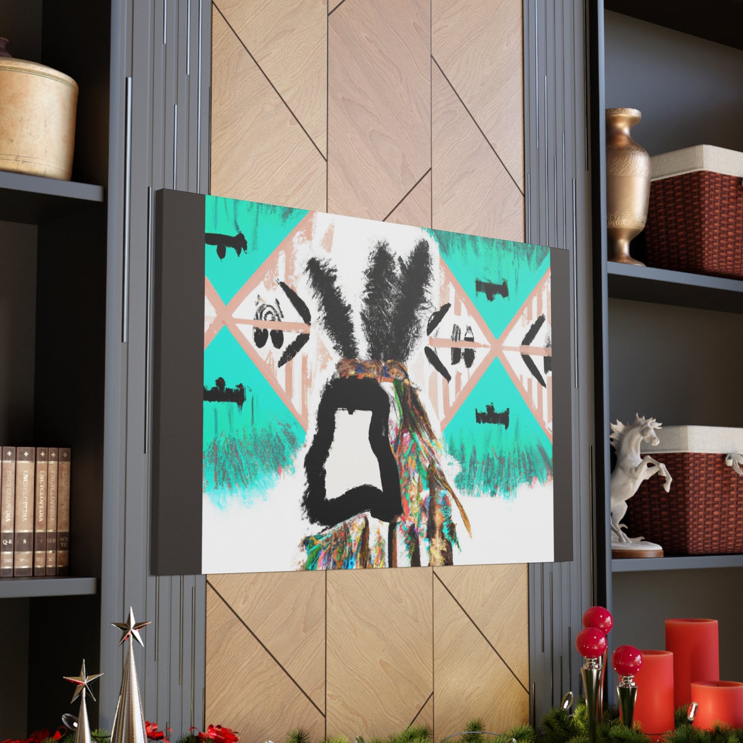 Sagamore Wolfpaw - Native American Indian Canvas Wall Art