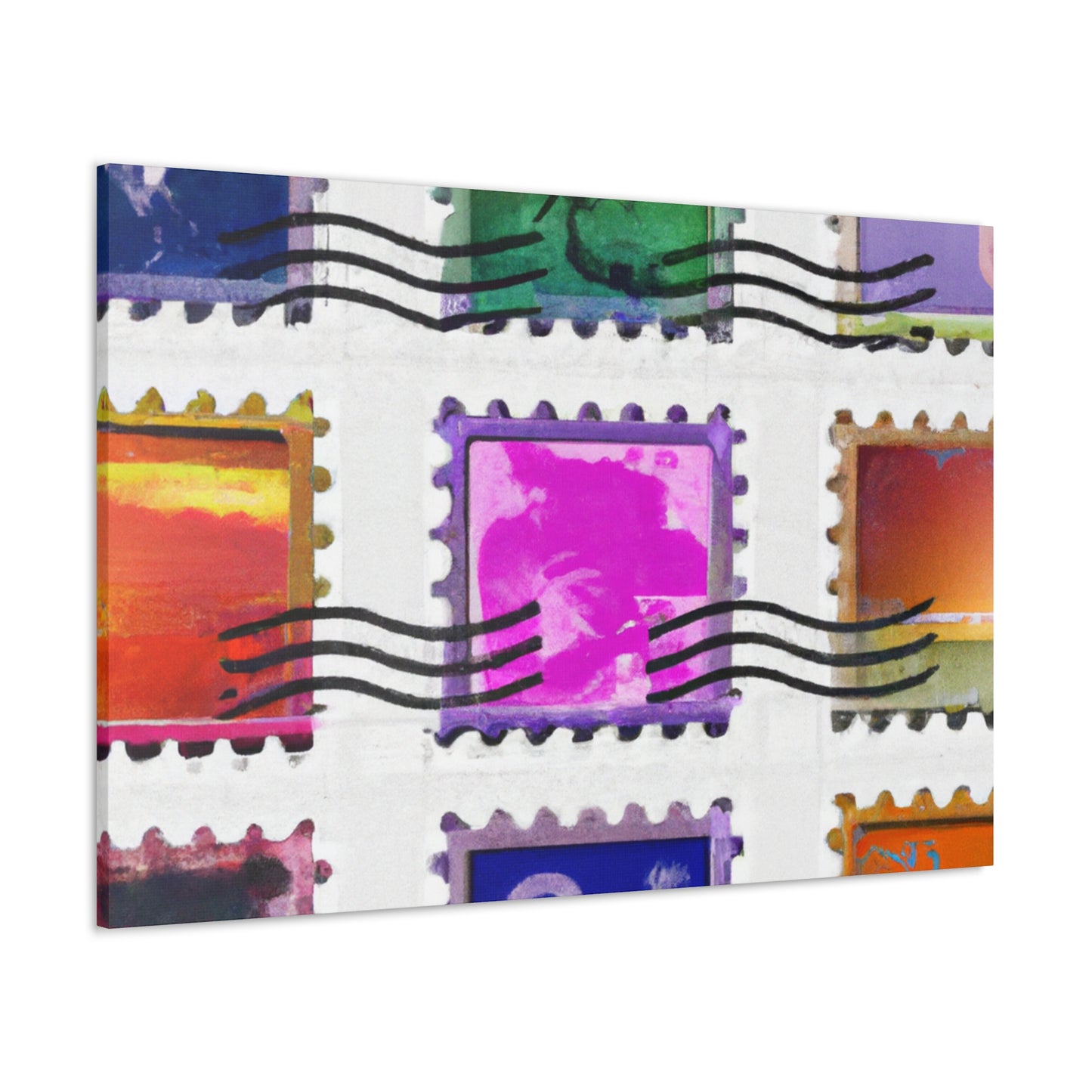 Global Stamp Collection - Postage Stamp Collector Canvas Wall Art