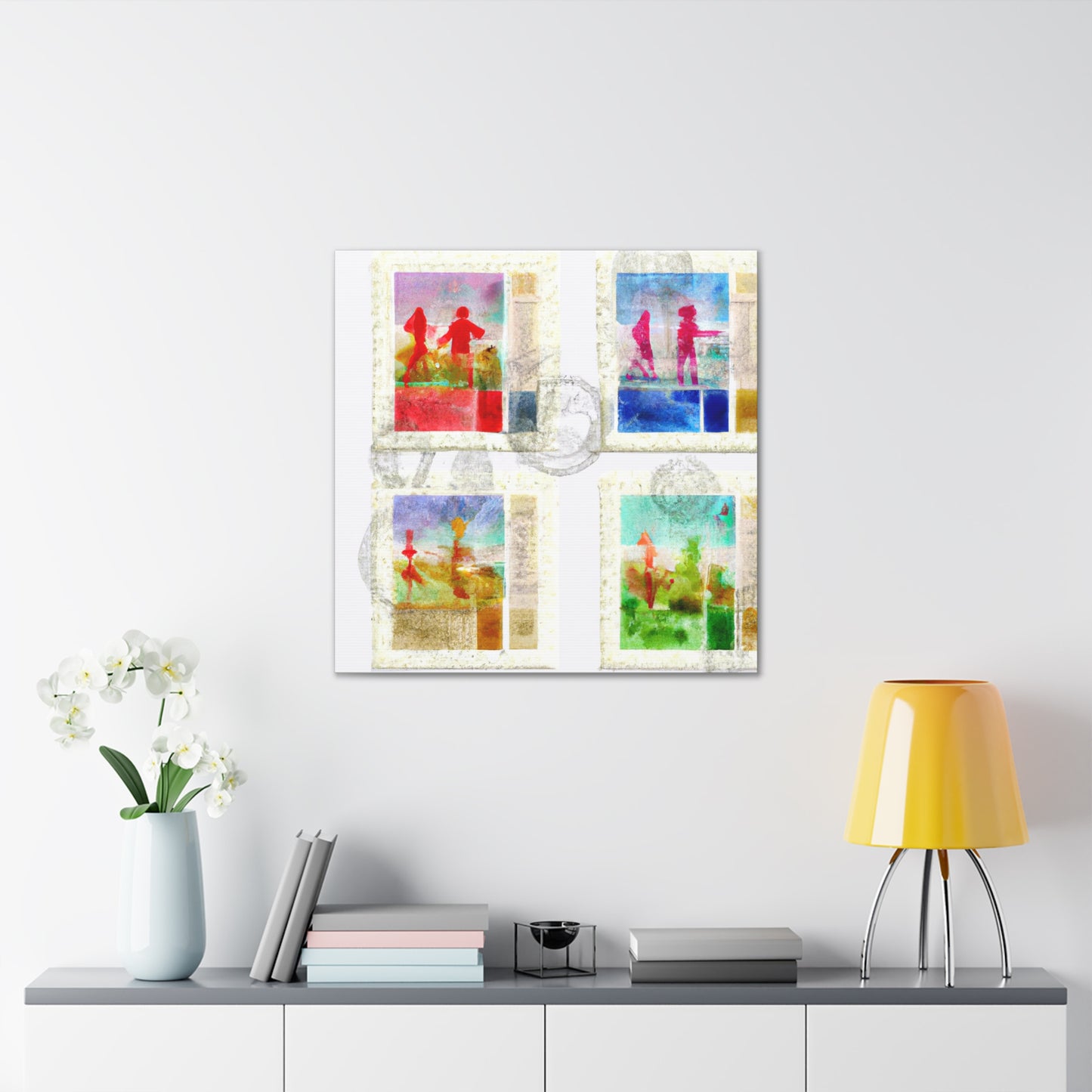 Global Traveler Series - Postage Stamp Collector Canvas Wall Art