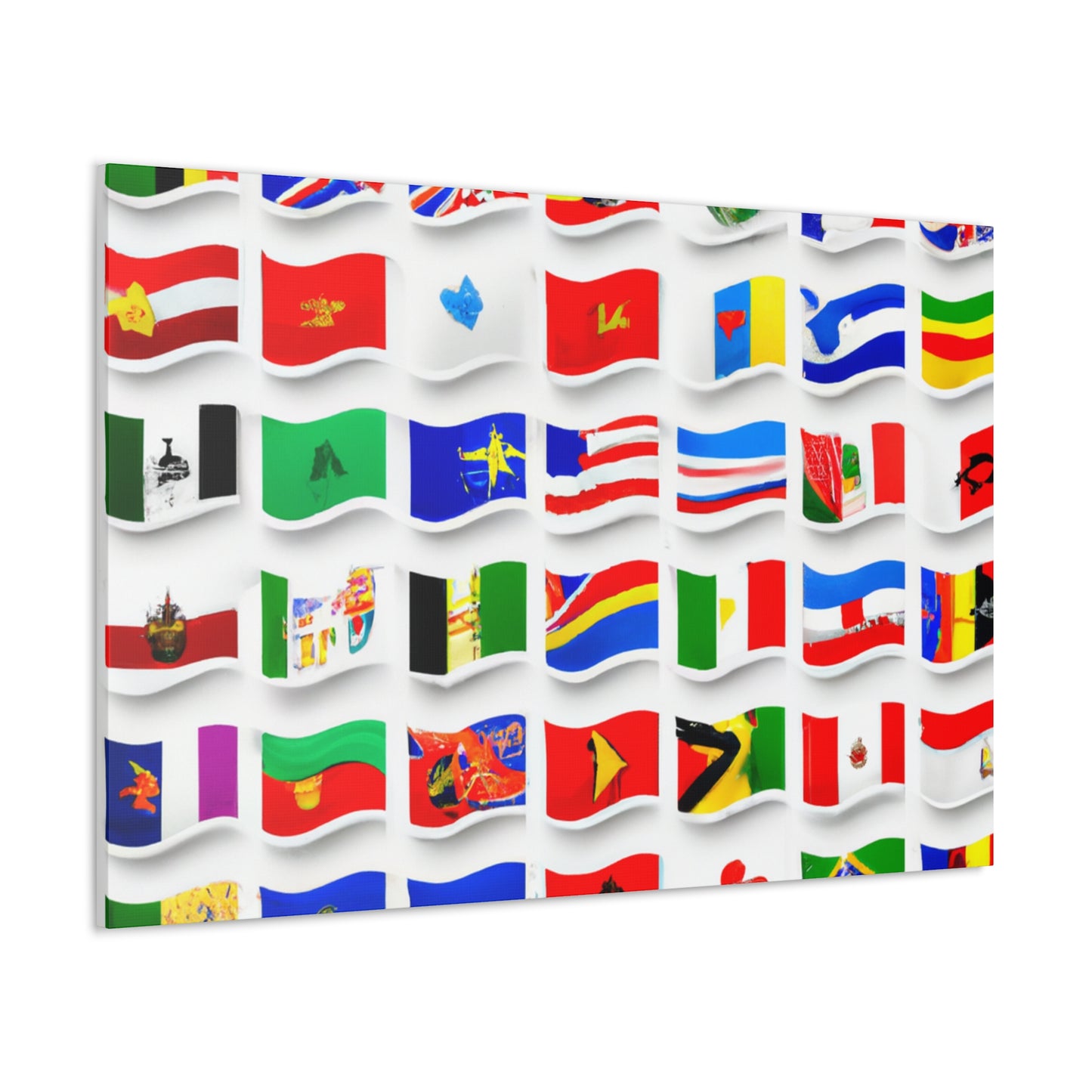 Josephine Leser - Flags Of The World Canvas Wall Art