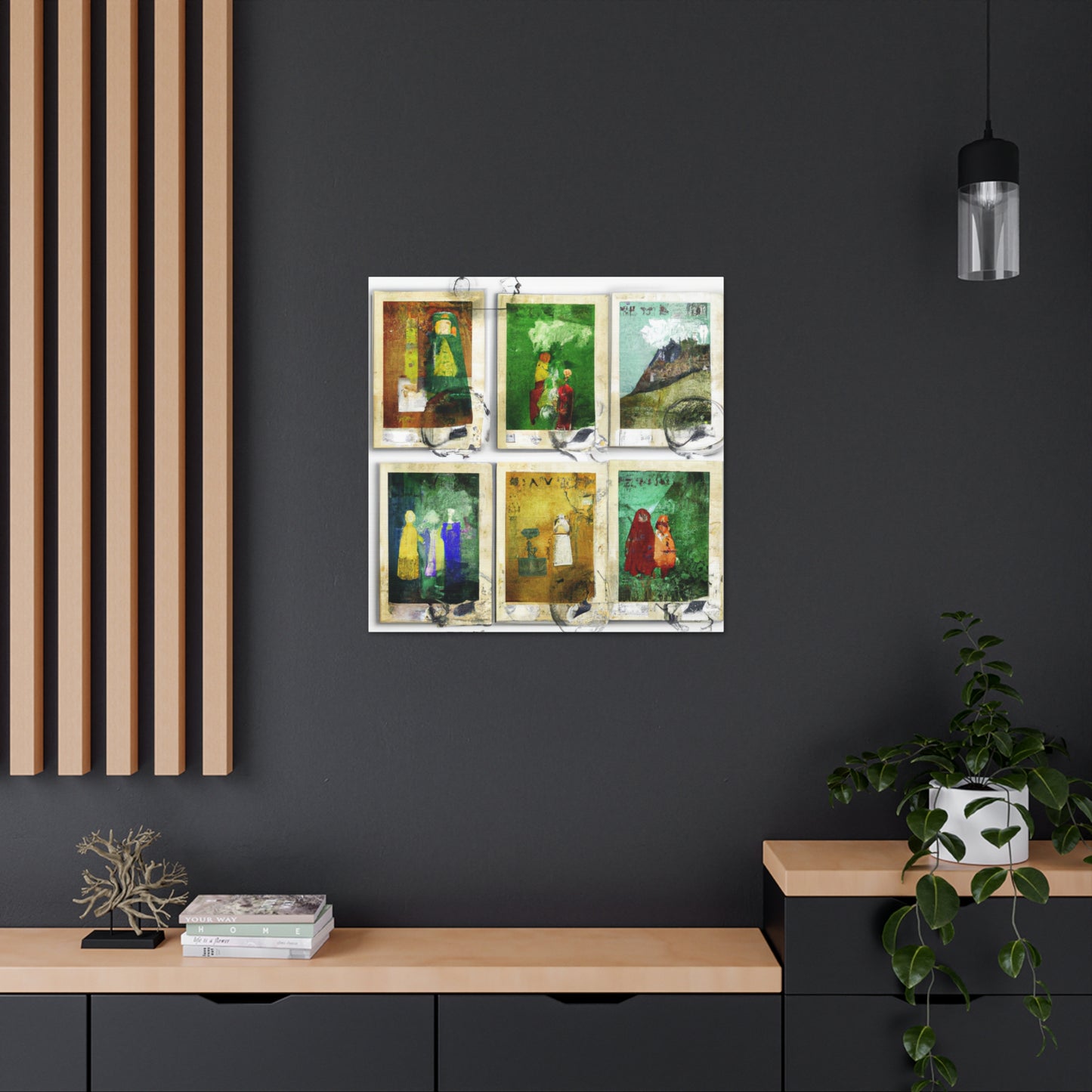 Global Voyage Stamps. - Postage Stamp Collector Canvas Wall Art