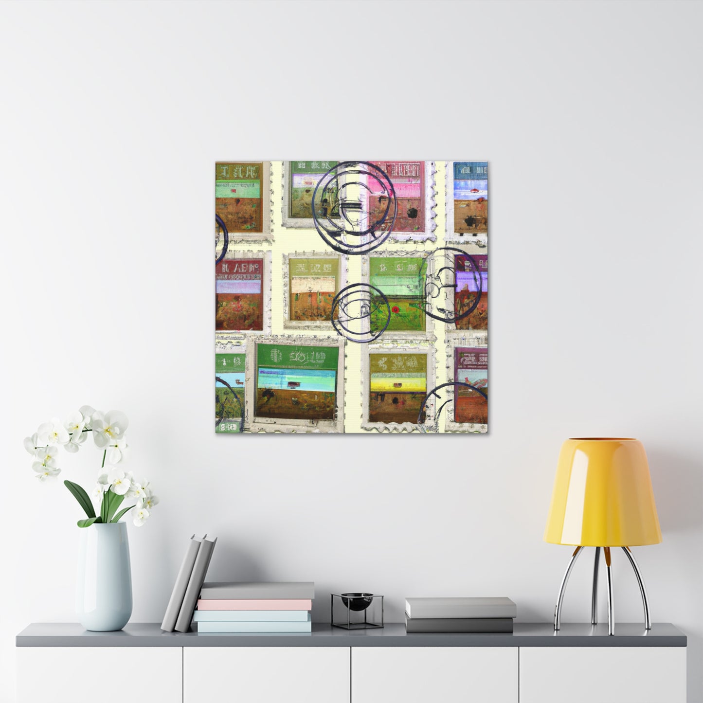 Global Adventurer Postage Stamps - Postage Stamp Collector Canvas Wall Art