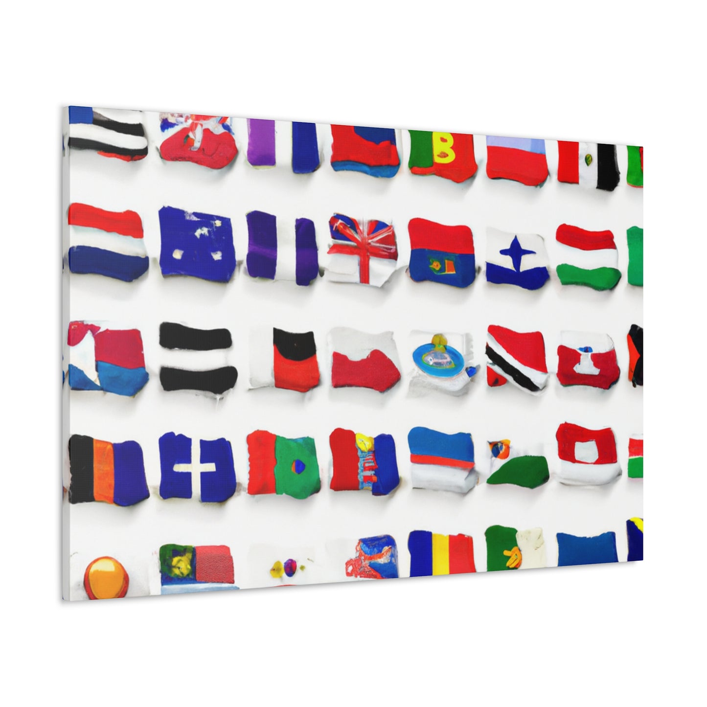 Annabella Haines (1818-1886) - Flags Of The World Canvas Wall Art