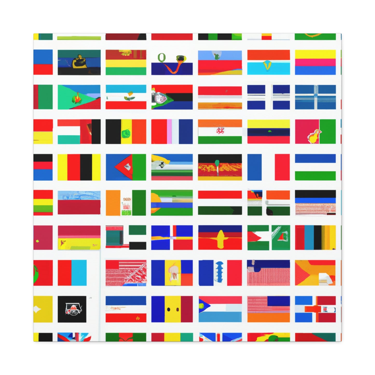 John A. Bellinger (1806–1874) - Flags Of The World Canvas Wall Art