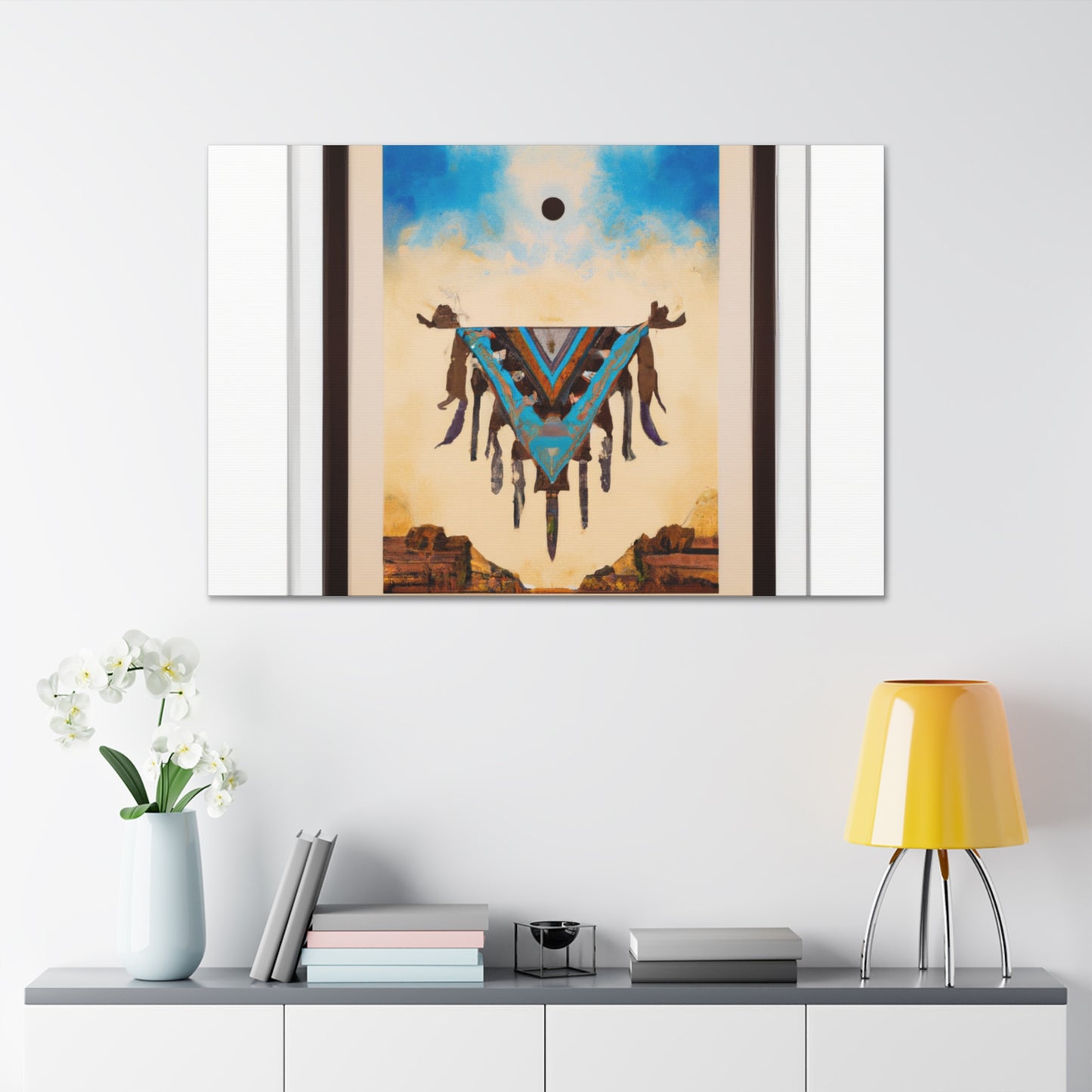 Mandan Silverhawk - Native American Indian Canvas Wall Art