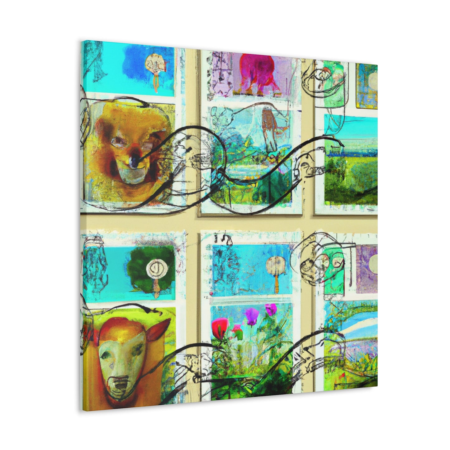 World Heritage Stamps - Postage Stamp Collector Canvas Wall Art