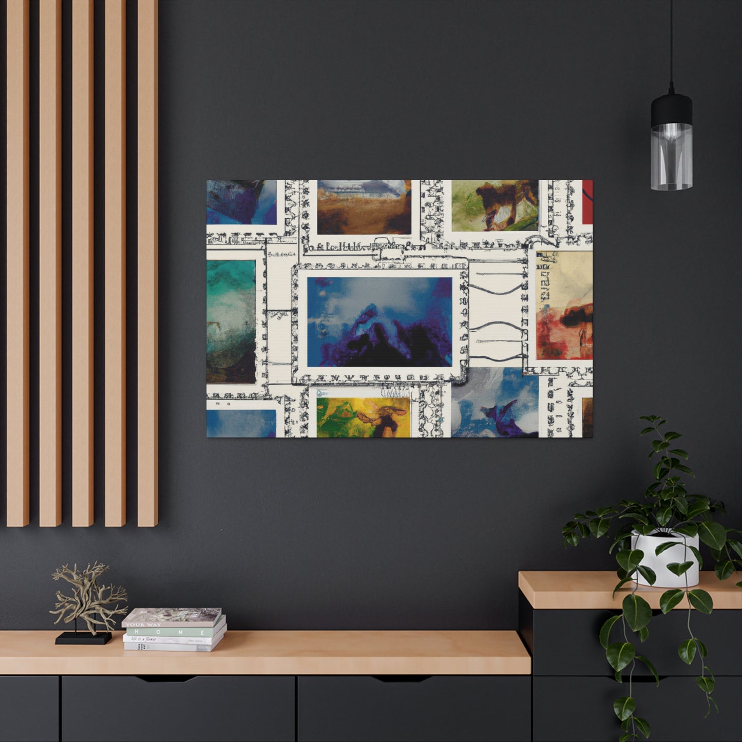 Worldwide Postage Expressions - Postage Stamp Collector Canvas Wall Art