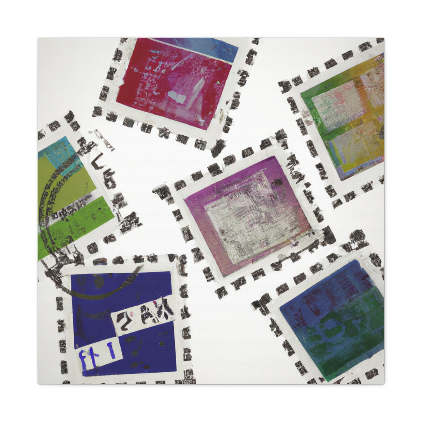 International Posters Series. - Postage Stamp Collector Canvas Wall Art