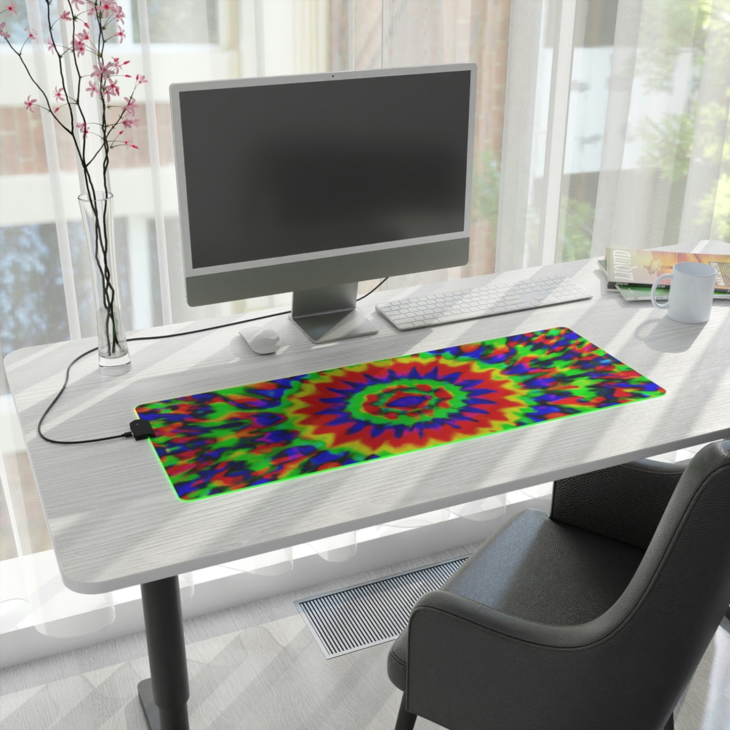 Edison Posyman - Psychedelic Trippy LED Light Up Gaming Mouse Pad