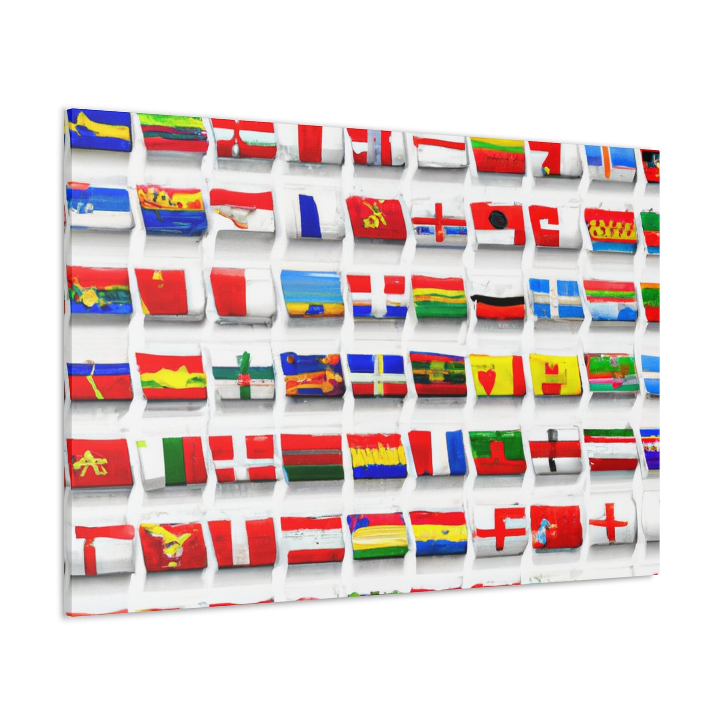 Antonio Hernandez Reyes - Flags Of The World Canvas Wall Art