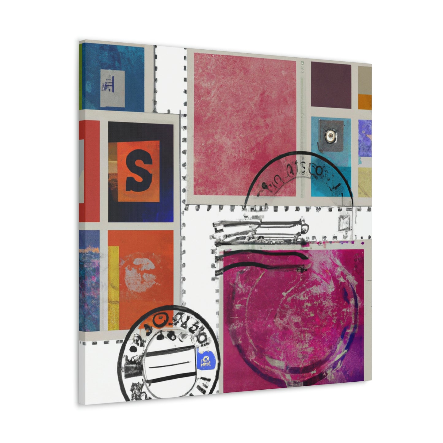 Global Wonders Postage Stamps - Canvas