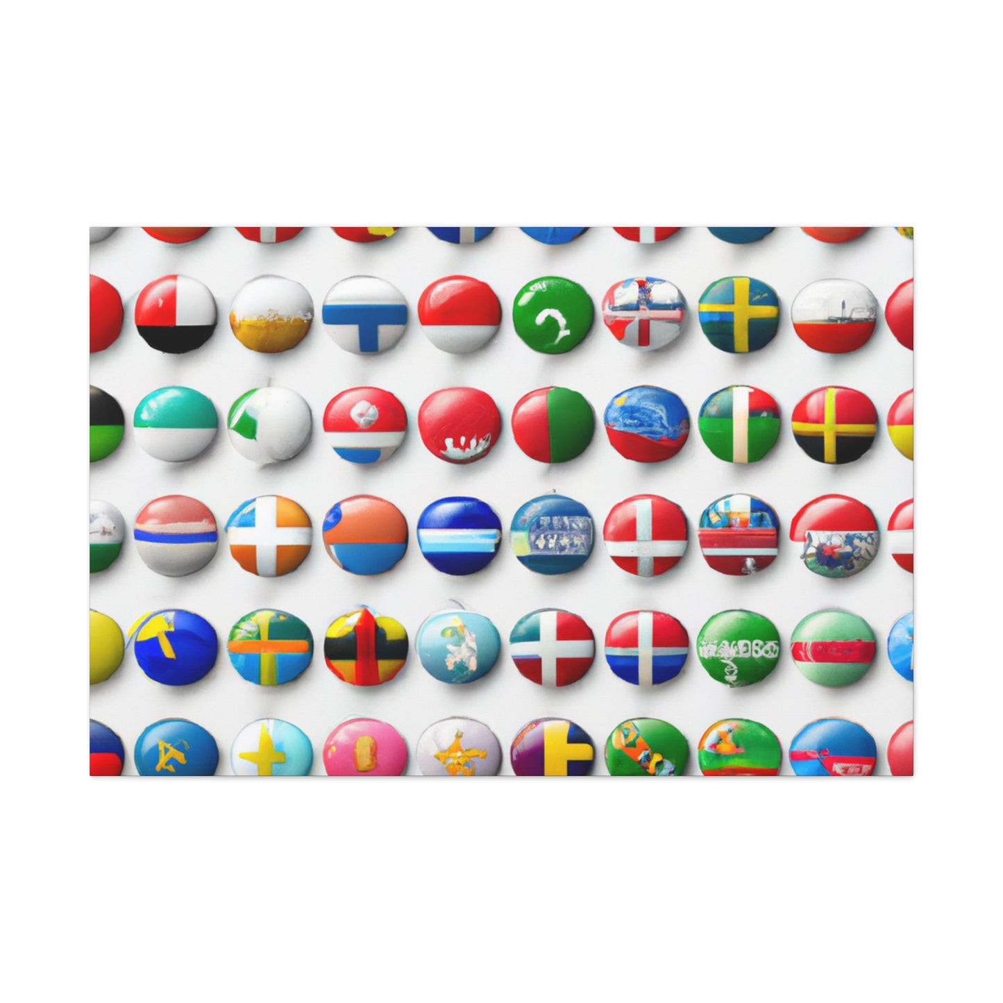 William Henry Leister - Flags Of The World Canvas Wall Art