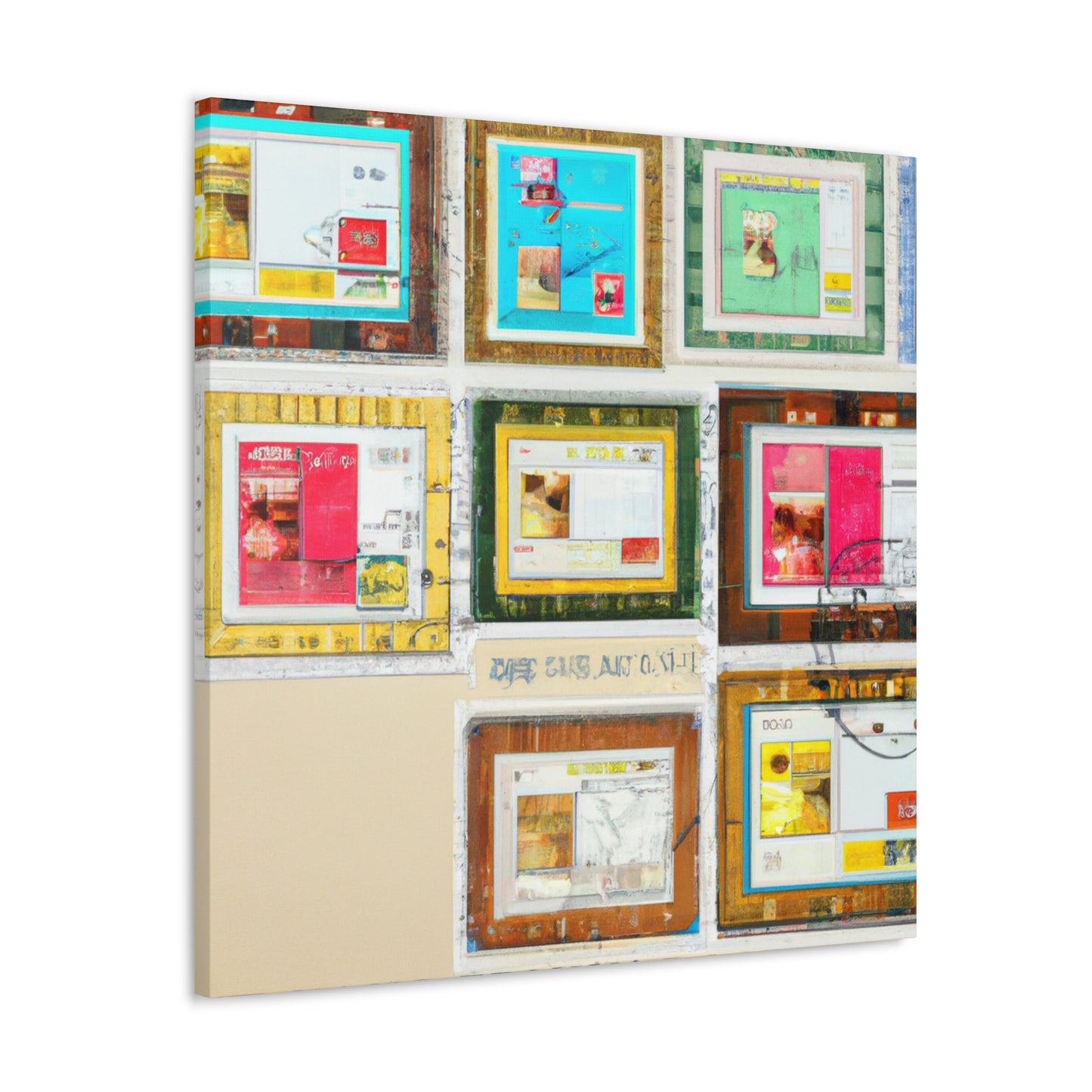 Global Journey Stamp Collection - Postage Stamp Collector Canvas Wall Art