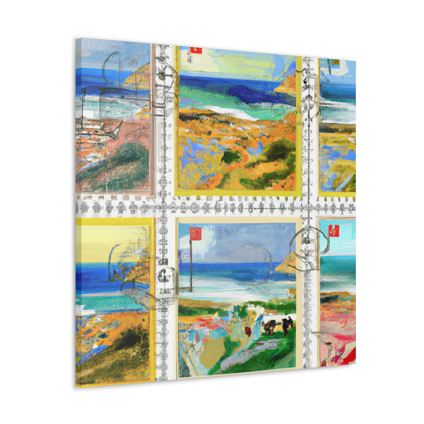 Global Greetings - Postage Stamp Collector Canvas Wall Art