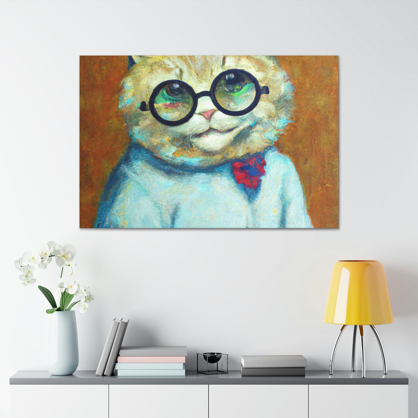 Slinky Whiskers - Cat Lovers Canvas Wall Art