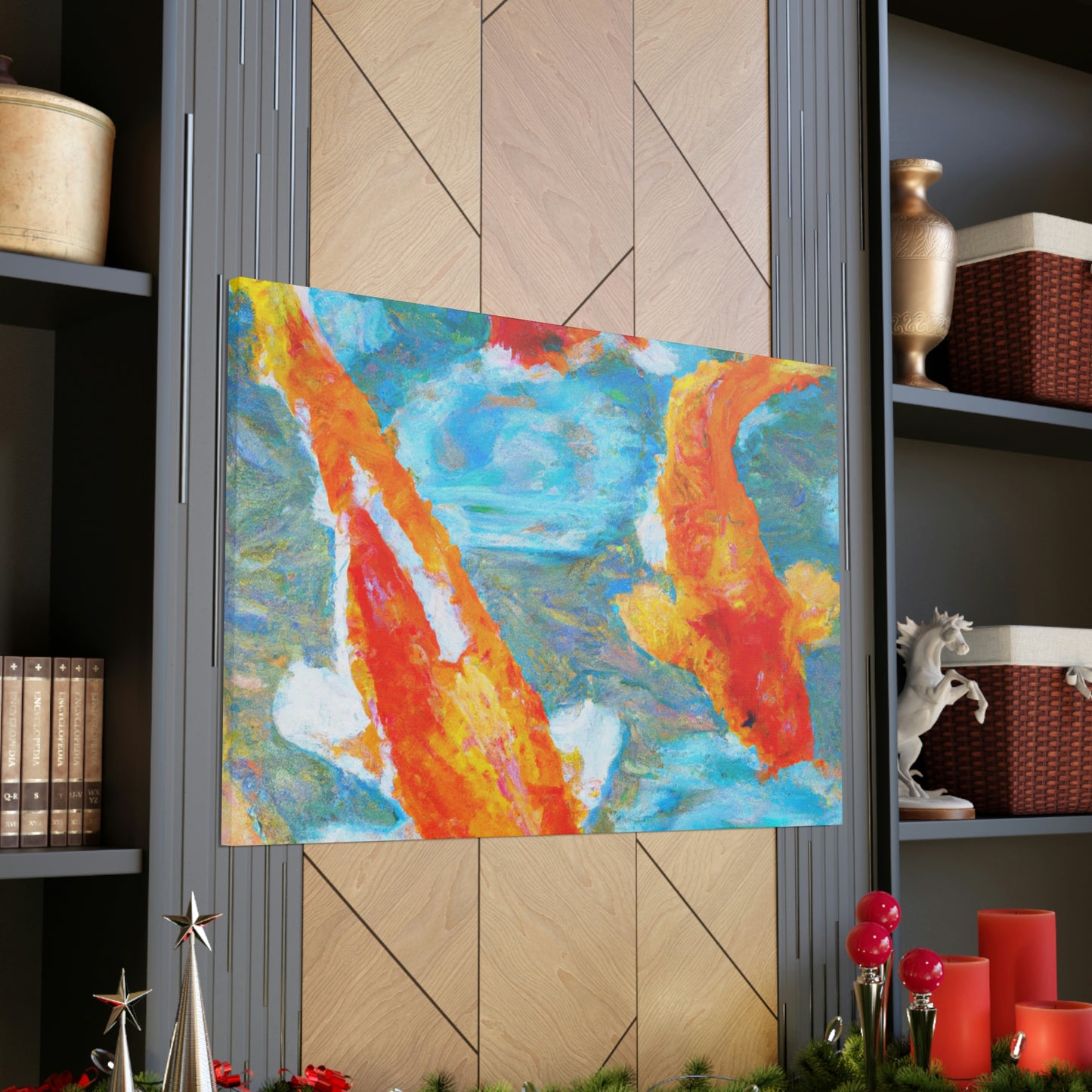 Gertrude the Bard - Koi Fish Canvas Wall Art